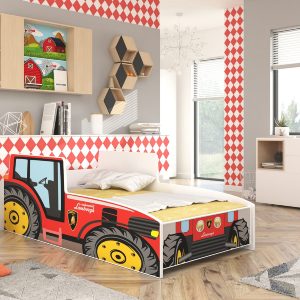 Dječji krevet TRAKTOR CRVENI s madracem 160x80 - Slika 1