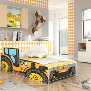 Dječji krevet TRAKTOR ŽUTI s madracem 140x70 - Slika 1
