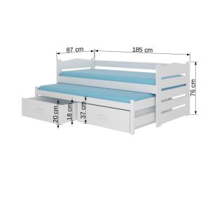 Dvostruki krevet TIARRO s madracima 180x80 - Slika 3