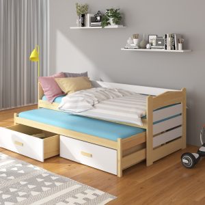 Dvostruki krevet TIARRO s madracima 200x90 - Slika 1