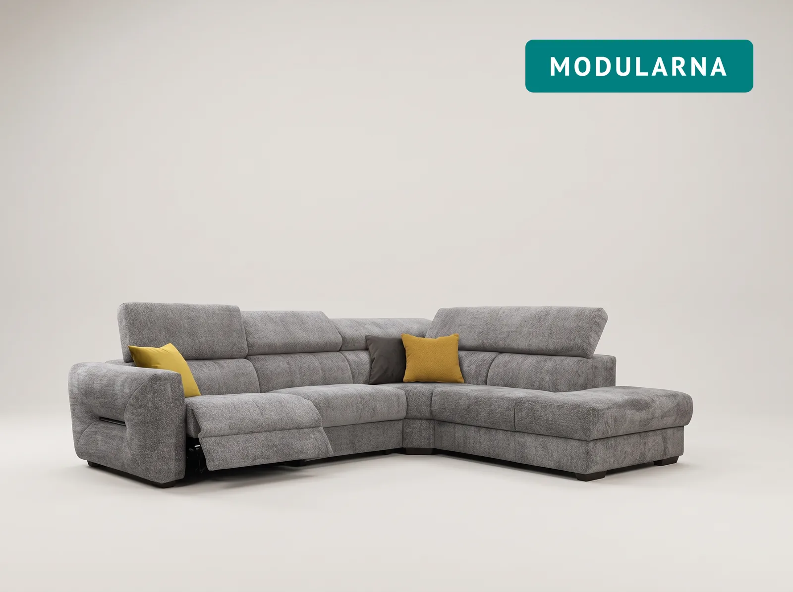 Kutna garnitura Espero, modularna, dizajn Poldem