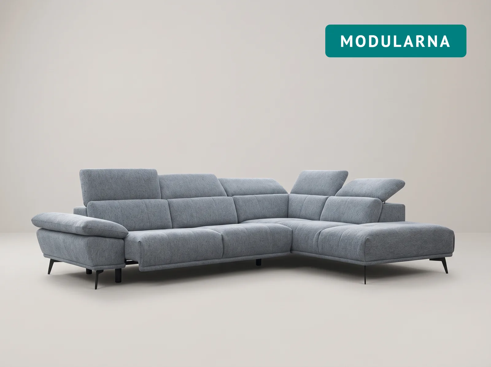 Kutna garnitura Forio, modularna, dizajn Poldem